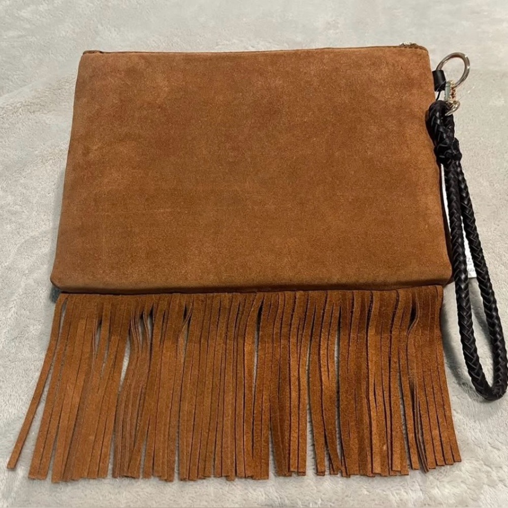 CHICOS EMBELLISHED SUEDE WRISTLET IN BROWN NWT! - Picture 4 of 5